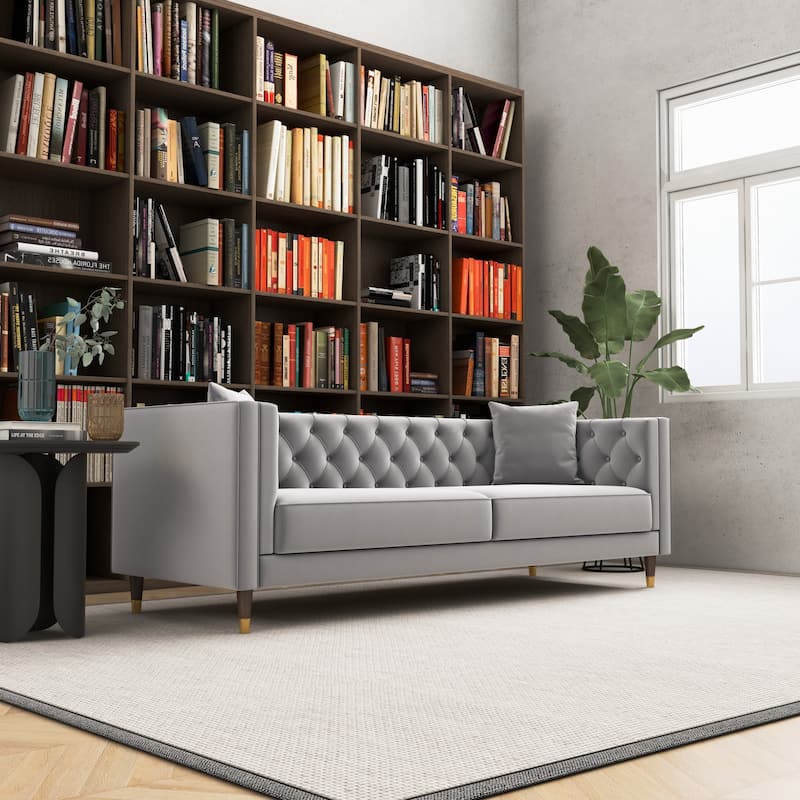 Lamont Luxury Modern Tufted Velvet Living Room Couch