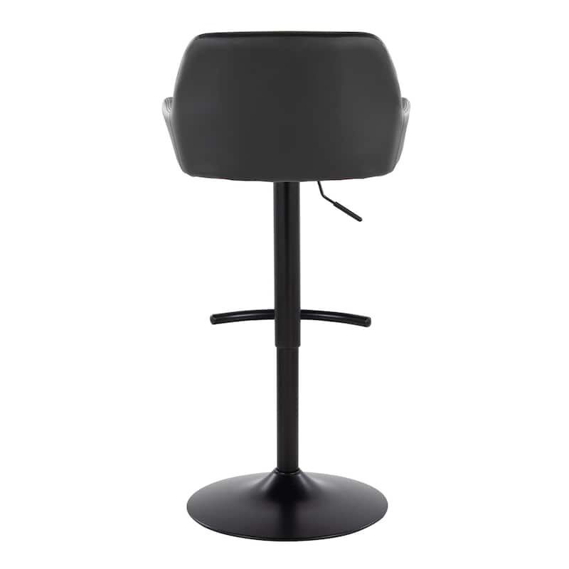 Silver Orchid Galotti Adjustable Bar Stool with Rounded T Footrest (Set of 2)