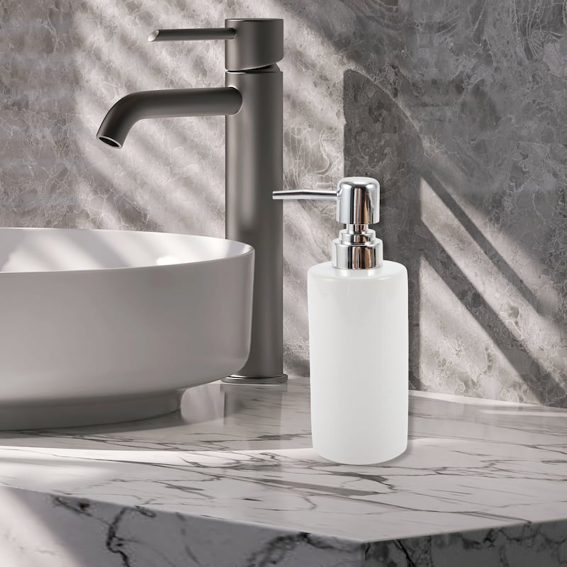 Cylindrical Simple Soap Pump Dispenser for Bathroom Hotel 300ml 1Pc