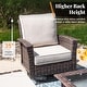 preview thumbnail 76 of 99, MAISON ARTS Extra-Large Patio Wicker Sofa Conversation Set with Coffee Table, Oversize Seat with 5.5'' Thick Padded Cushion