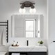 preview thumbnail 1 of 3, 2 light vanity lamp glass metal light fixtures bronze bathroom light - N/A