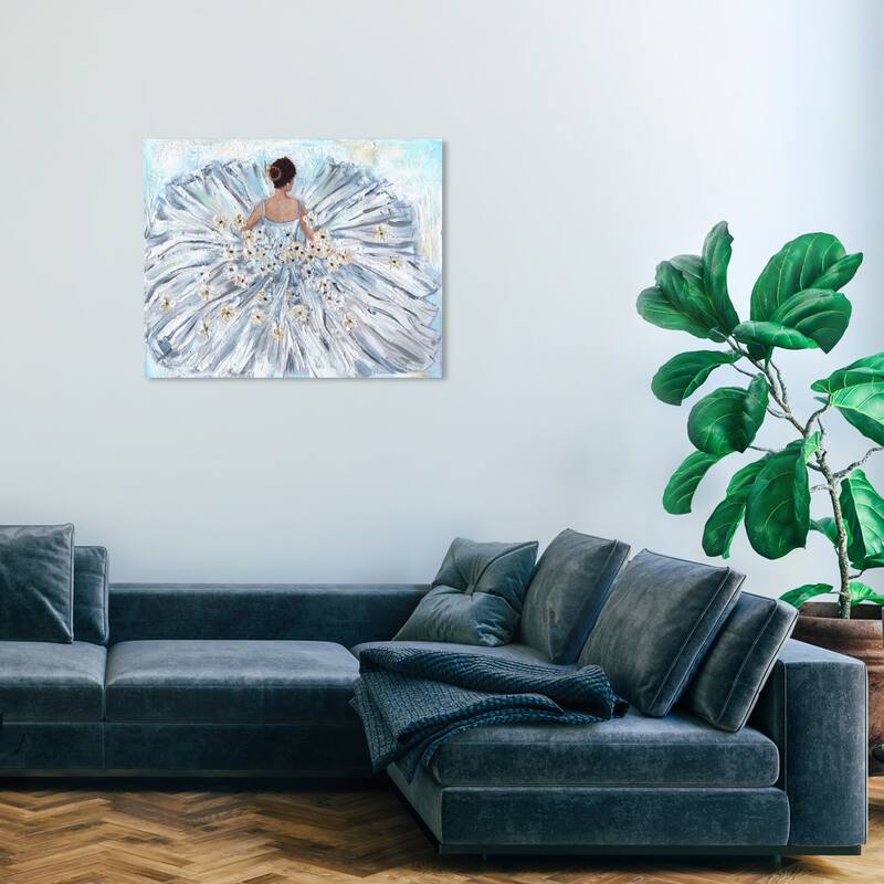 Wynwood Studio Fashion and Glam Pretty Texture Bride White and French Country Wall Art Canvas Print - 30 x 36