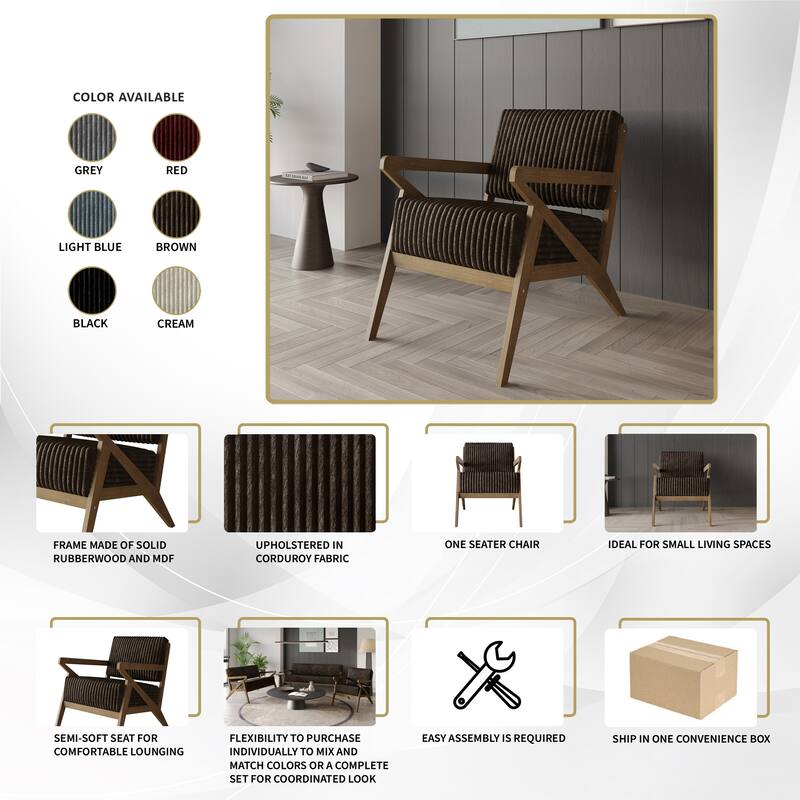 CraftPorch Chic Modern Velvet Upholstered Chair