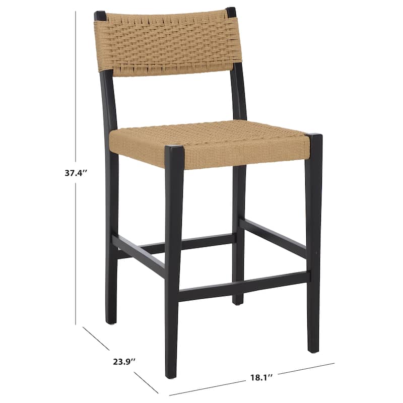 SAFAVIEH Home Dutton Woven Counter Stool - 18"W x 24"D x 37"H