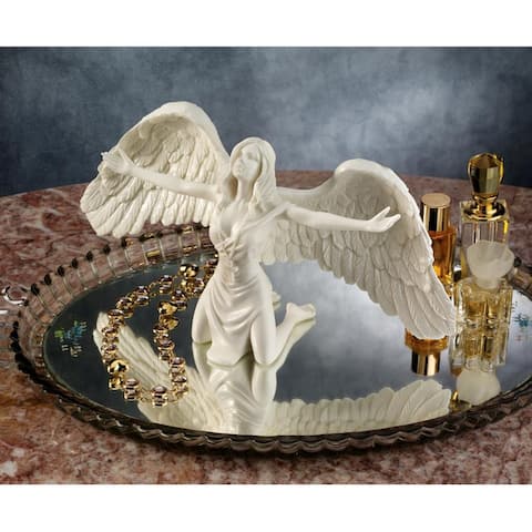 Design Toscano Pray for Peace Bonded Marble Angel Statue
