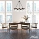 preview thumbnail 3 of 7, Hunter Devon Park 9-Light Chandelier, Wagon Wheel - Dining Room - Rustic, Farmhouse, Clear Glass