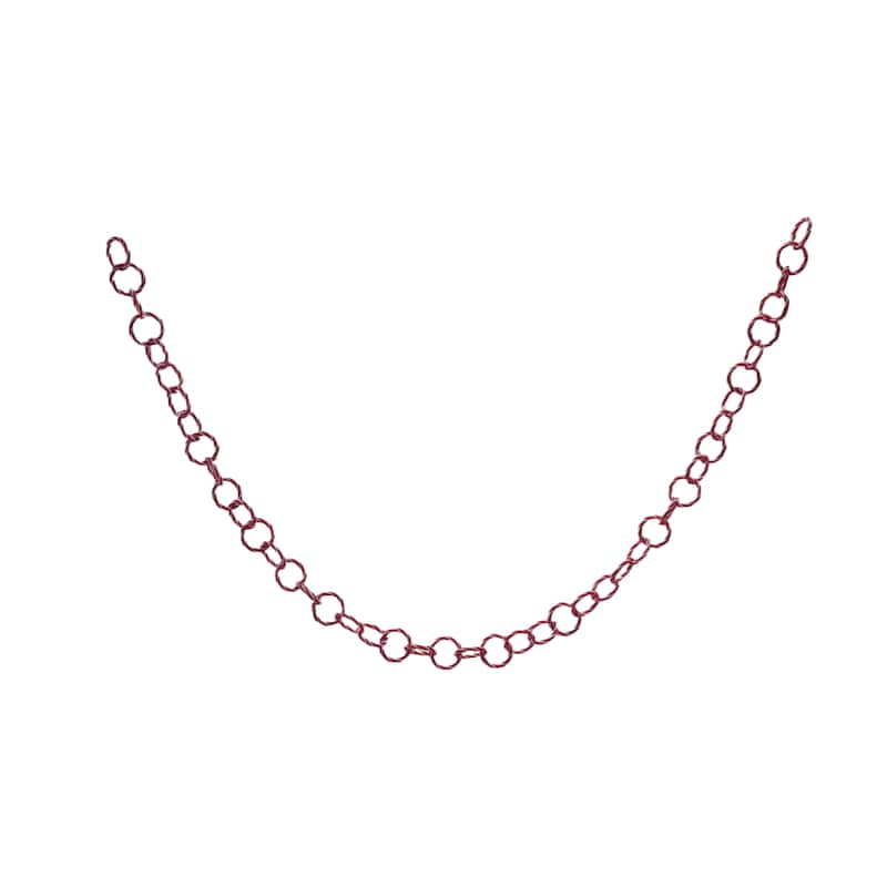 Plastic Link Garland with Candy Stripes - 2.0"L x 0.75"W x 72.0"H - Red;White