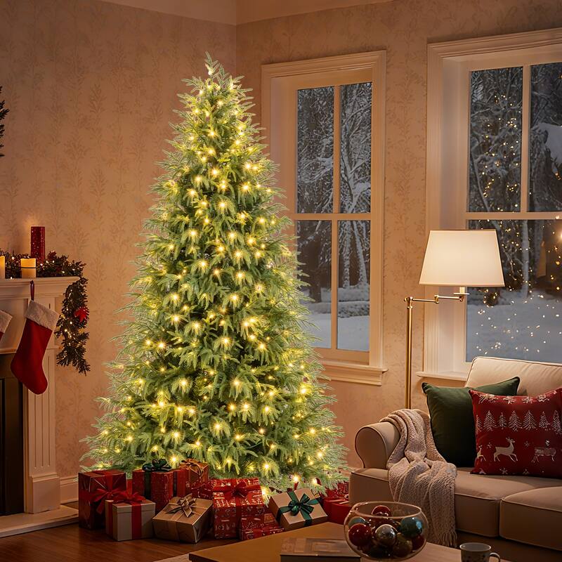 Coatway 7/7.5/8 FT Artificial Pre-Lit Christmas Tree with 400/500/470 - See Details
