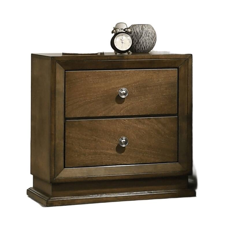2/3-Piece Bedroom Sets Queen/Full Size Upholstered Bed w Storage/LED Nightstands Dresser/Ottoman Black/Walnut