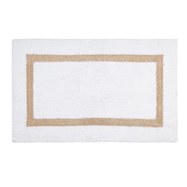 Better Trends 40-in x 24-in Ivory Cotton Bath Rug in Off-White