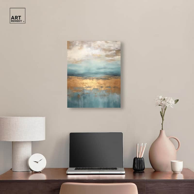 Cloudscape in Gold III Canvas by Art Remedy, Gallery Wrapped
