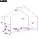 preview thumbnail 30 of 28, Twin Size Metal House Bed with Roof, Easy Assembly