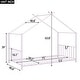 preview thumbnail 5 of 5, Twin Size Metal House Platform Bed with Solid Metal Legs, Pink