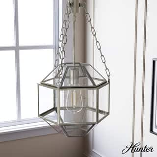 Hunter 11" Indria 1-Light Pendant - Kitchen Island, Dining Room, Entry - Industrial, Contemporary, Geometric