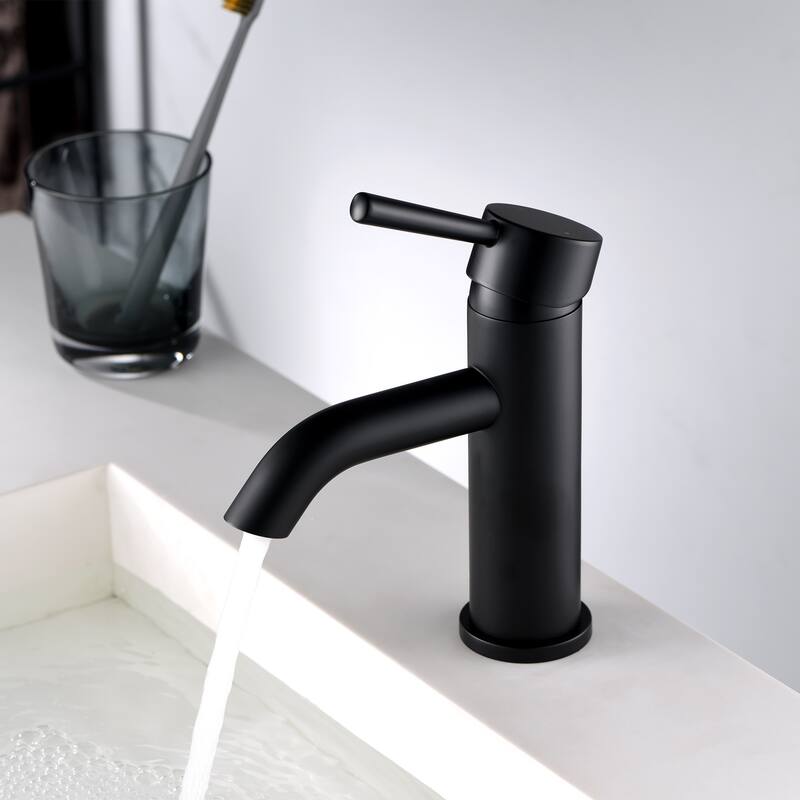 Luxier BSH03-S Single Handle Single Hole Bathroom Faucet with Drain