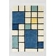 preview thumbnail 2 of 4, Mid-Cen Grid Kids Rug - Nico & Yeye - 4' x 6'