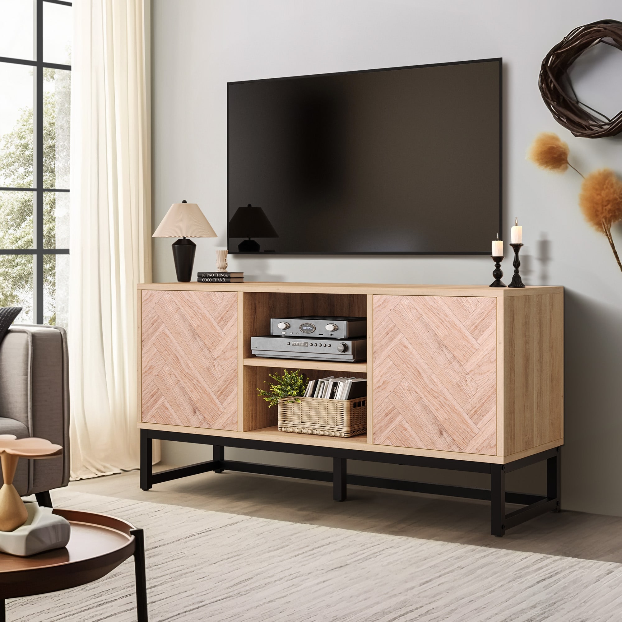 Mid century modern tv stand 55 inch cheap