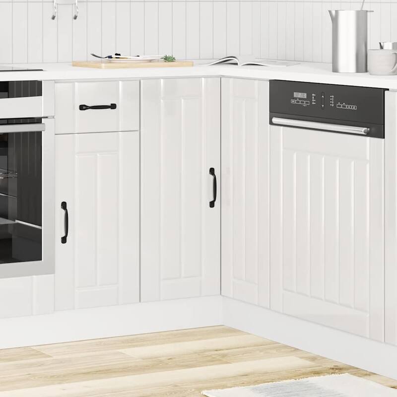vidaXL Kitchen Corner Base Cabinet High gloss white Engineered wood - 29.7 x 29.7 x 32.1