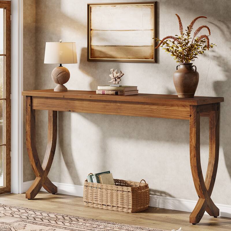 Solid Wood Console Table, Entryway Sofa Table, Living Room Hallway Entrance Foyer Accent Side Table