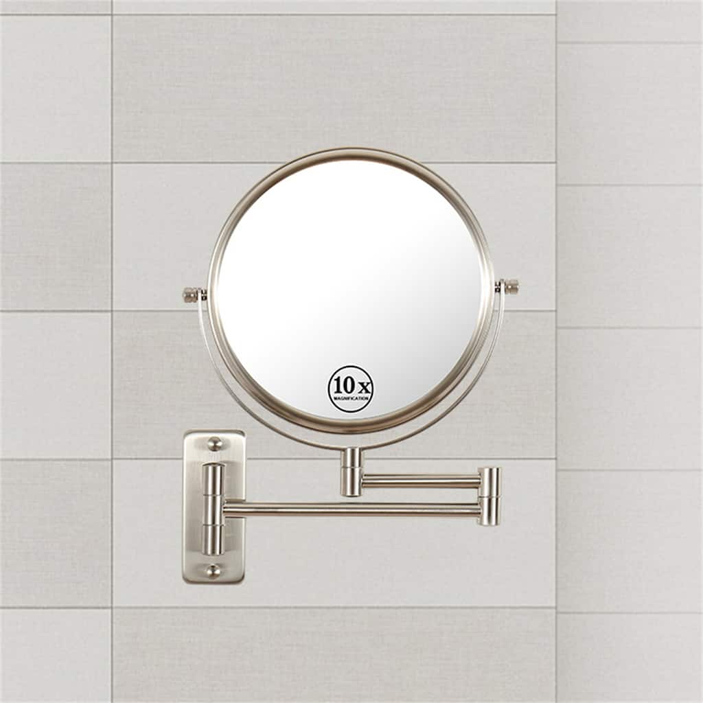 10x/1x Wall Mounted Magnifying Mirror Double-Side Mirrors for Wall