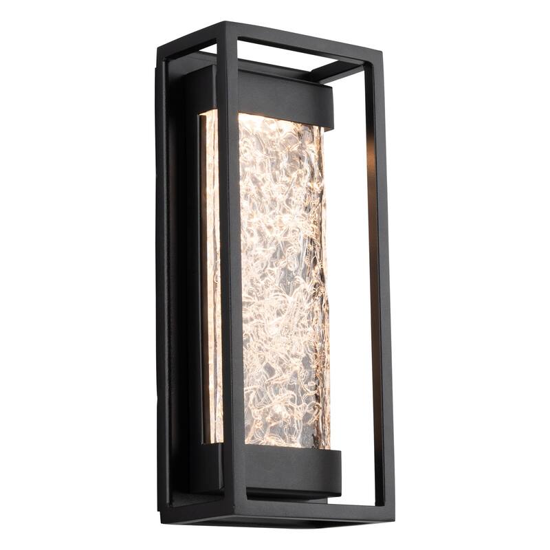 Elyse 12in LED Indoor or Outdoor Wall Light 3000K Black - 12-inch - Black
