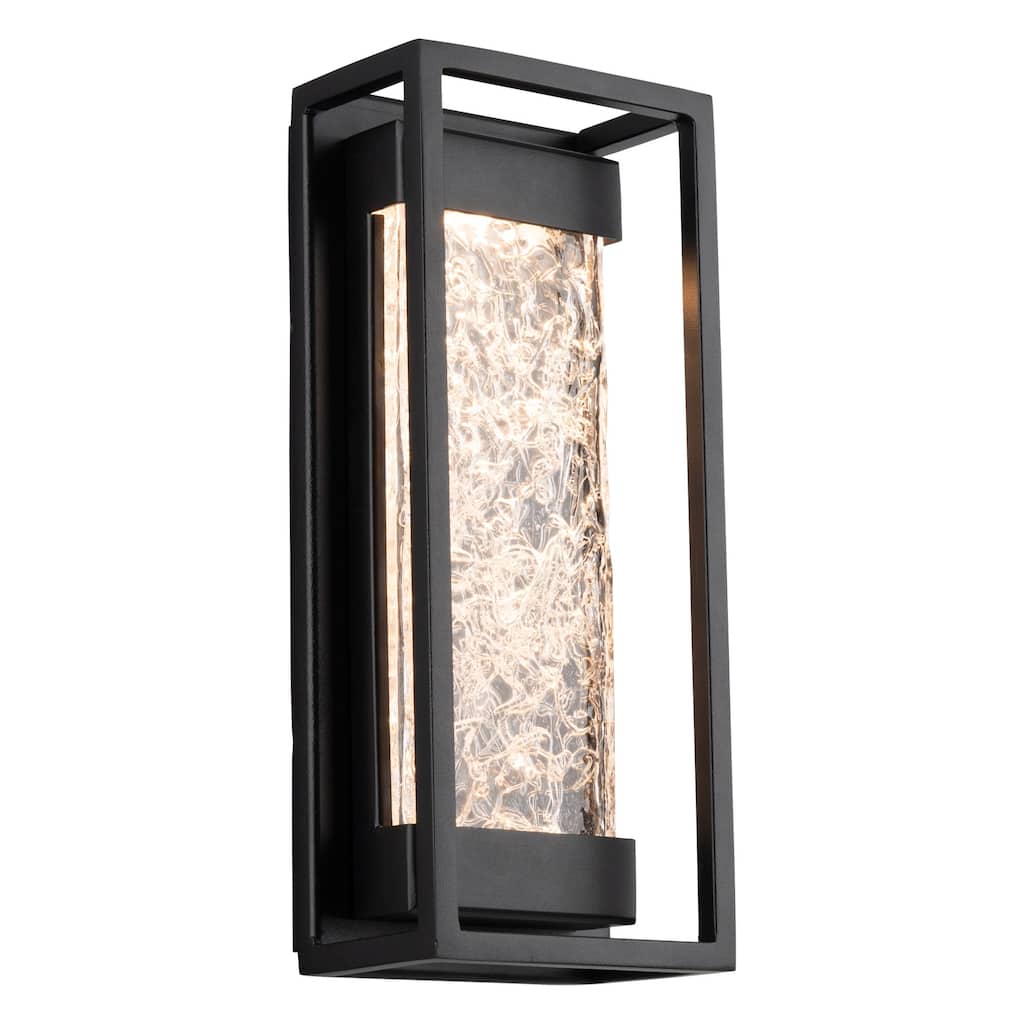 Elyse 12in LED Indoor or Outdoor Wall Light 3000K Black