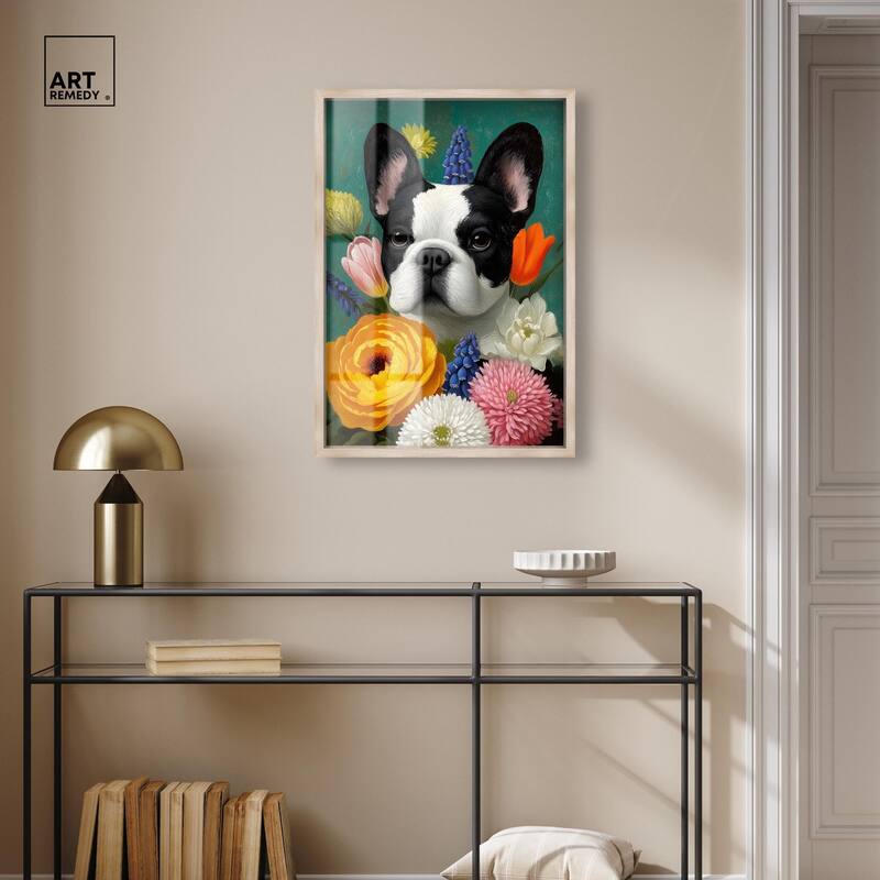Secret Garden Frenchie Shadowbox by Art Remedy
