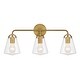 preview thumbnail 1 of 9, Crystorama Lighting Group VSS-7013 Voss 3 Light 25" Wide Vanity Light Luxe Gold
