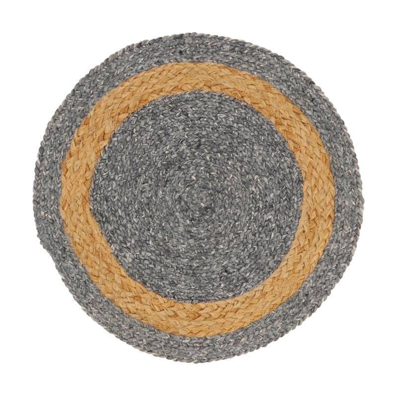 Textured Jute Braided Placemat (Set of 4) - Set of 4 - Grey