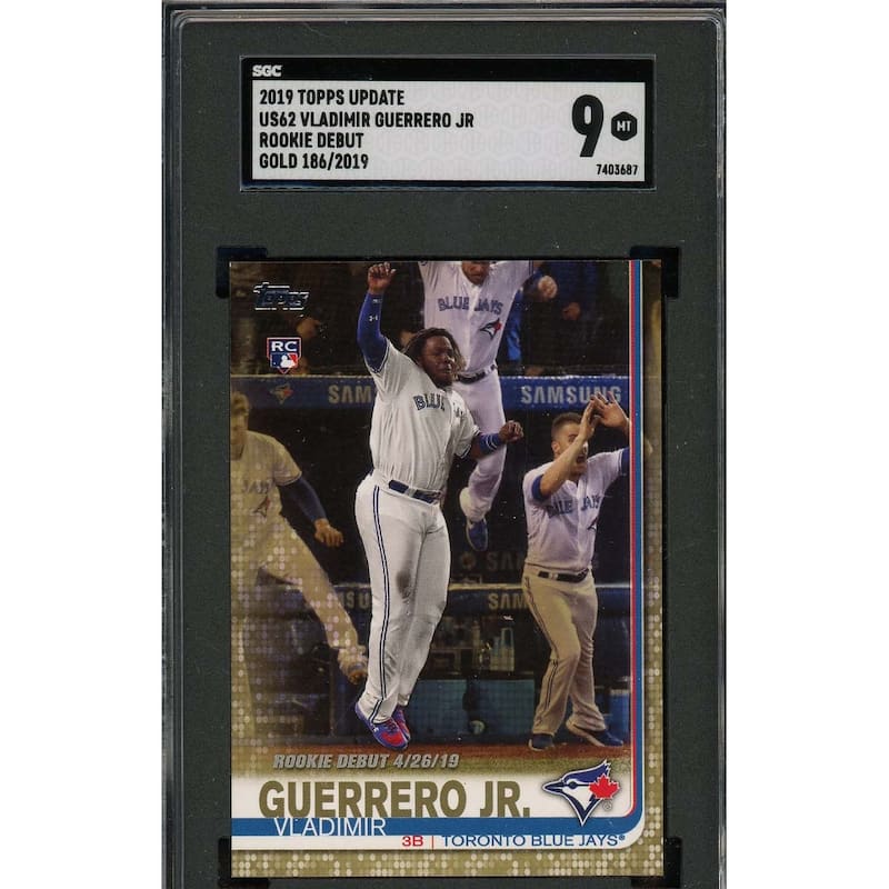 Vladimir Guerrero Jr 2019 Topps Gold Update Rookie Debut Card #US62 SGC 9 /2019 - 8'6" x 11'6"