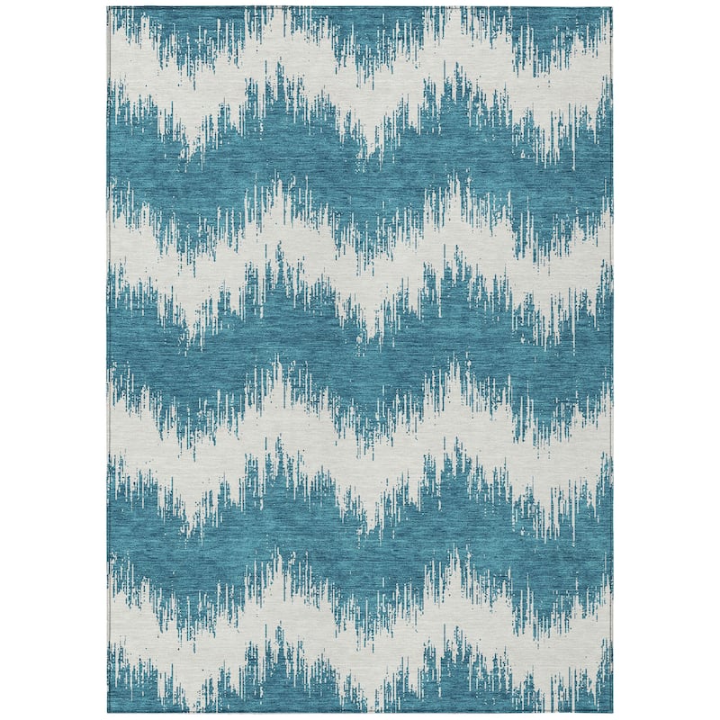 Machine Washable Indoor/ Outdoor Chantille Chevron Modern Rug