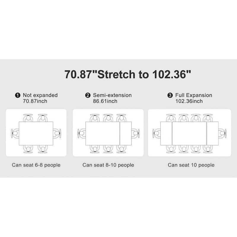9 - Piece Extendable Rectangular Sintered Stone Cross Legs Dining Set With 8 Chairs For Home or Villa