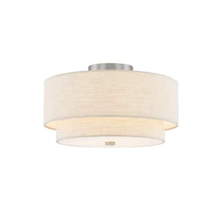 Justice Design Textile - Classic Tiered Drum Semi-Flush Light