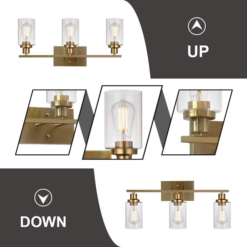 Modern Bathroom Lights Fixture 3-Lights Vanity Lighting