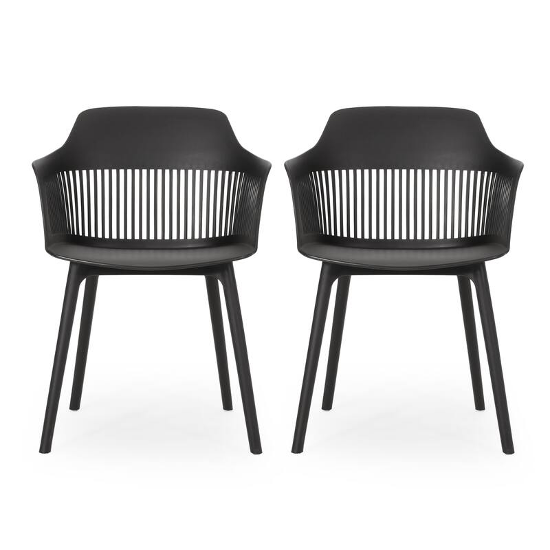 Dahlia Outdoor Modern Dining Chair (Set of 2) by Christopher Knight Home - 22.50" W x 21.50" D x 33.00" H