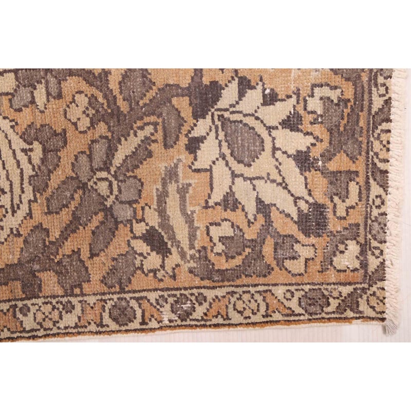 ECARPETGALLERY Hand-knotted Antalya Vintage Taupe Wool Rug - 6'8 x 9'7