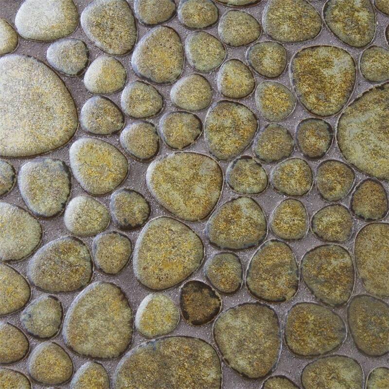 Merola Tile Pebble Brownstone 10-3/4" x 10-7/8" Porcelain Floor and Wall Tile