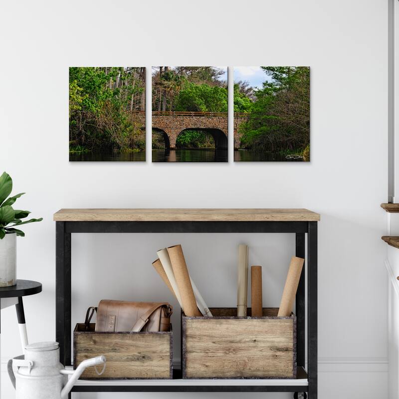 Ready2HangArt 'Loxahatchee Bridge' 3-Piece Wrapped Canvas Wall Art Set