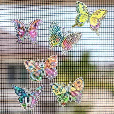 Shatex 18 Pieces Screen Door Decorative Double Sided Butterfly Magnets - 6.63*5.46in