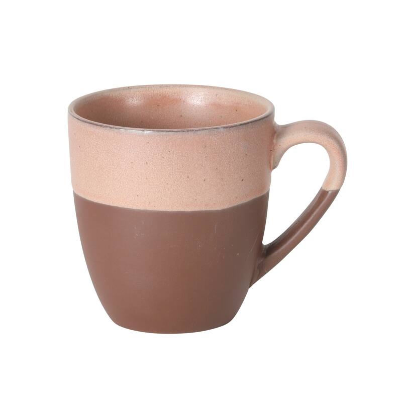 Gibson Elite William Crest 4 Piece Coffee Mug Set, 15oz Stoneware Cups, Reactive Glaze Finish, Round Large Coffee Mugs