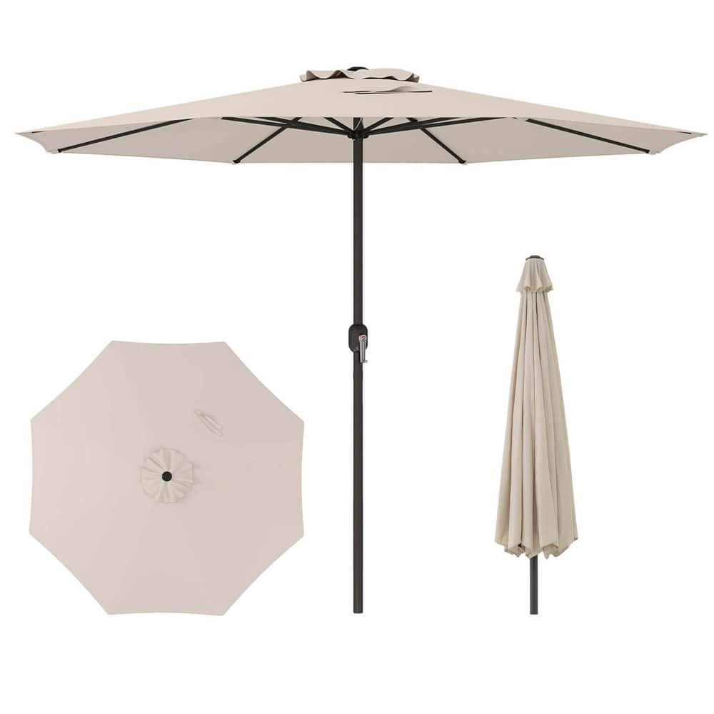 Costway 12 FT Patio Umbrella Outdoor Market Umbrella with Crank Handle