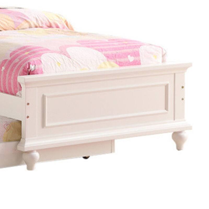 Cherub Twin Size Bed With Trundle In Pink And White