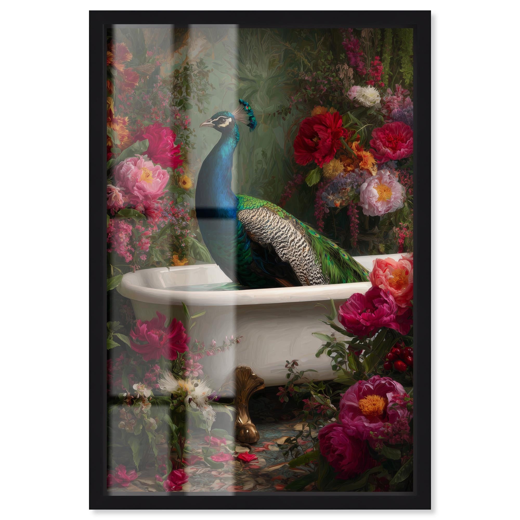 Royal Bath Glam Bathroom Shadowbox Print by Art Remedy