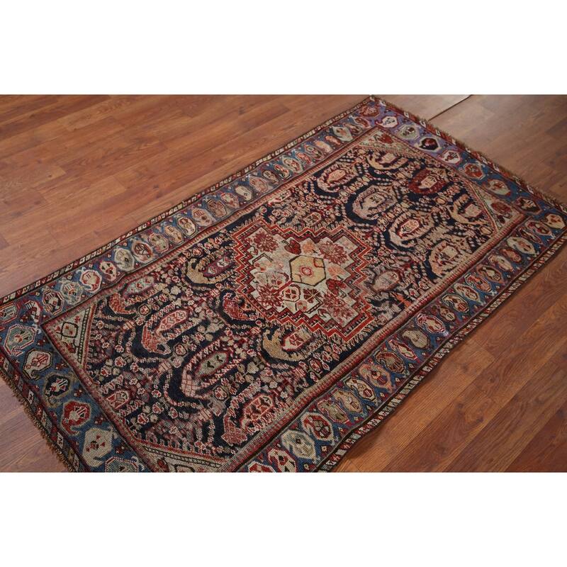 Vegetable Dye Kazak Accent Rug Hand-Knotted Wool Carpet - 2'8" x 4'11"