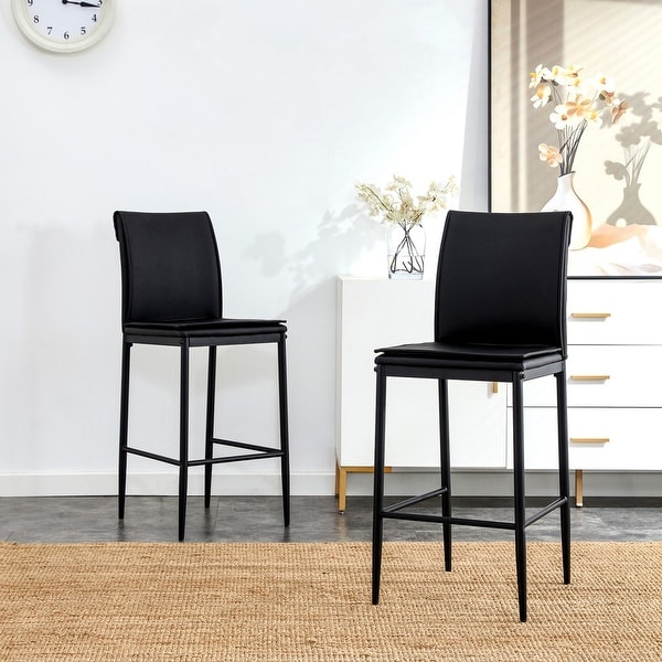 Black counter height chairs set of 2 sales