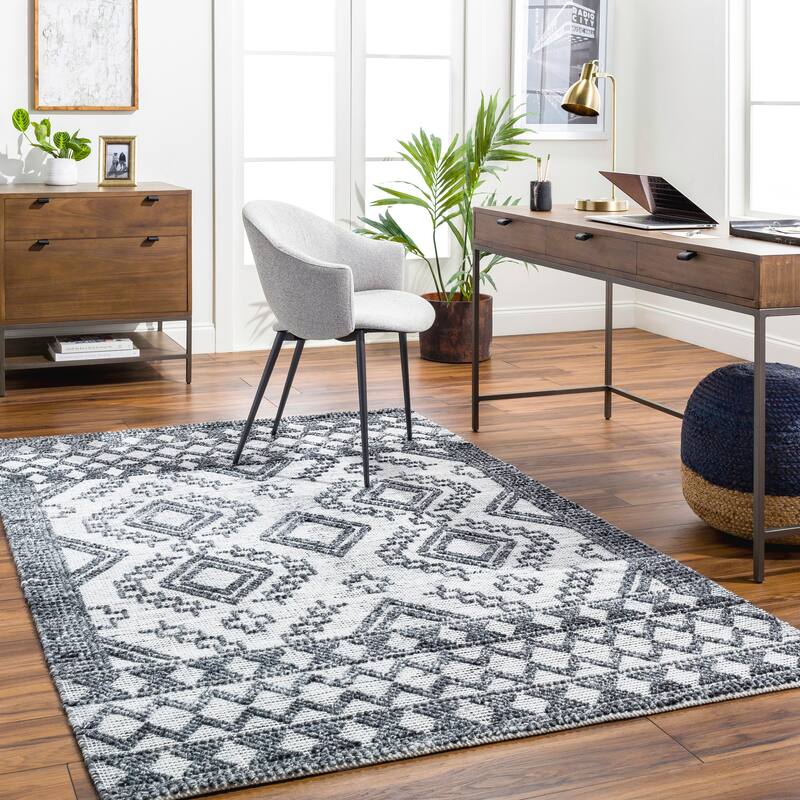 Mainholme Handmade Performance Outdoor Safe Area Rug - 5' x 7'6" - Dark Grey