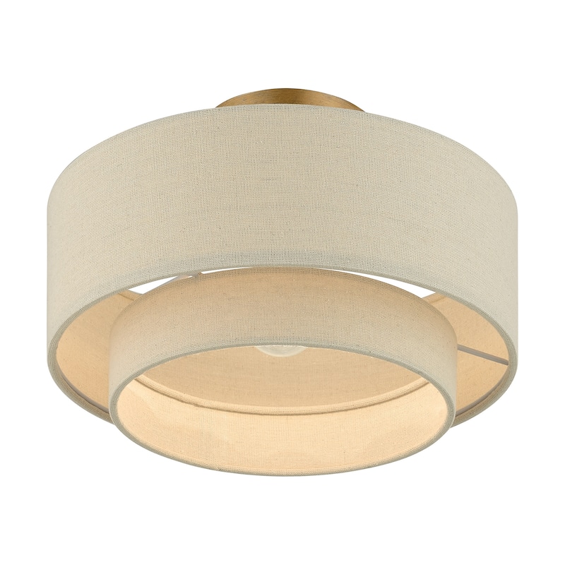 Livex Lighting 58896 Bellingham 13" Wide Semi-Flush Drum Ceiling