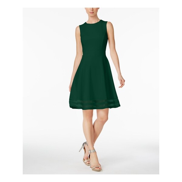 macy's calvin klein green dress