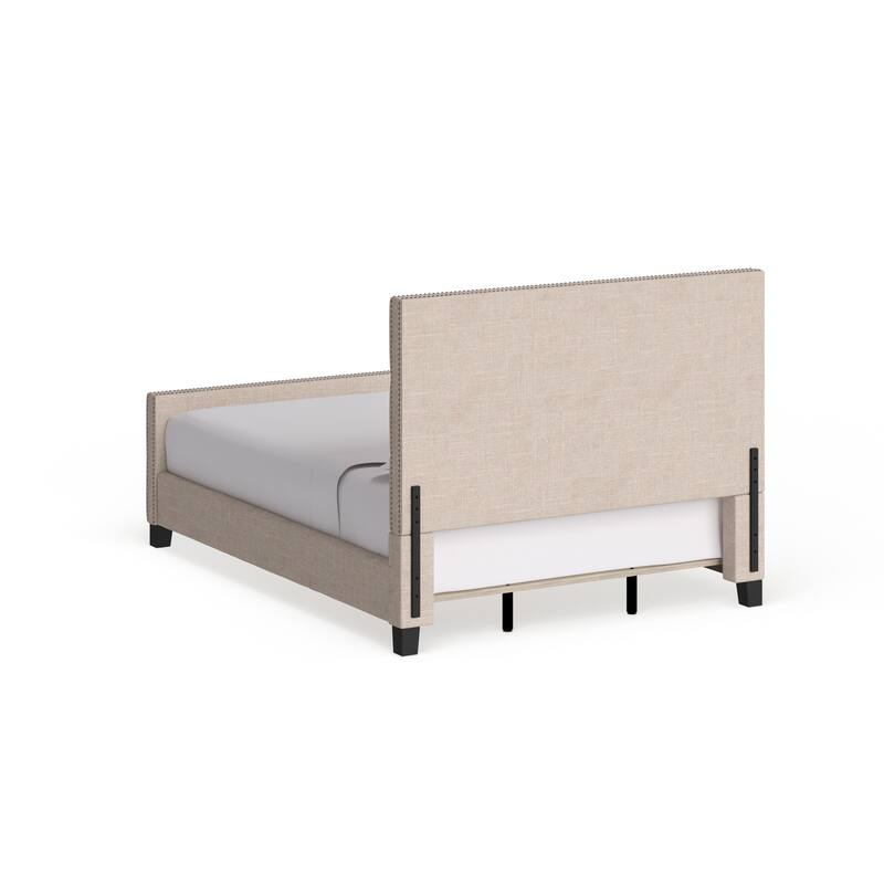 Knightsbridge Tufted Nailhead Chesterfield Bed with Footboard by iNSPIRE Q Artisan