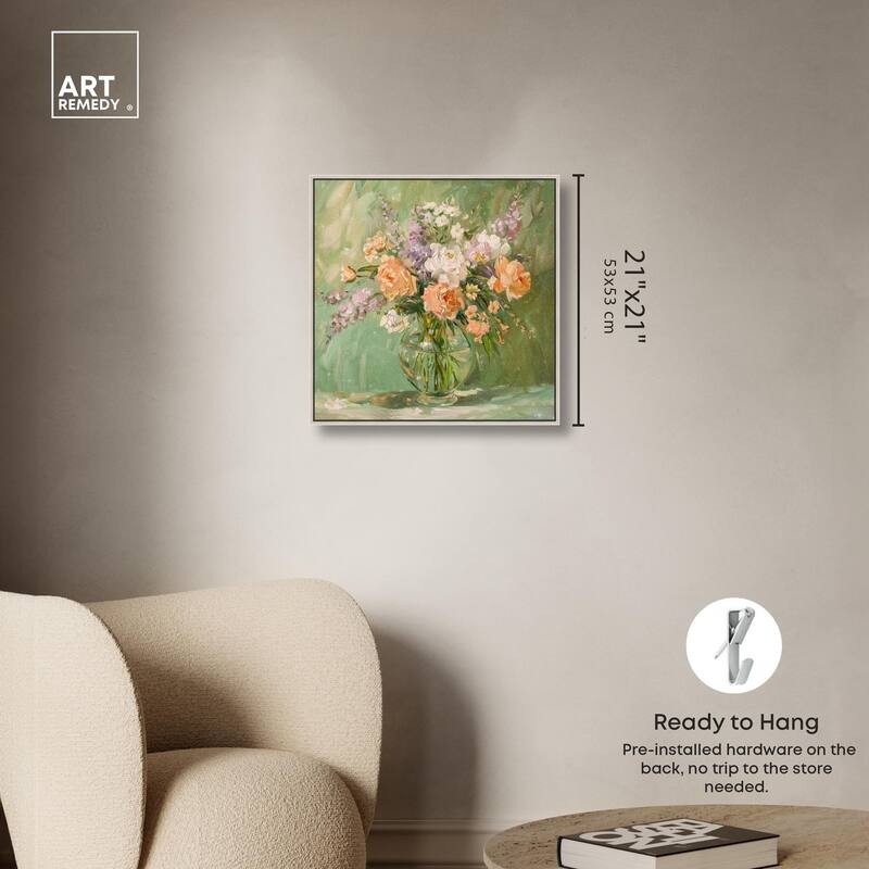 Vase and Greenery Canvas by Art Remedy